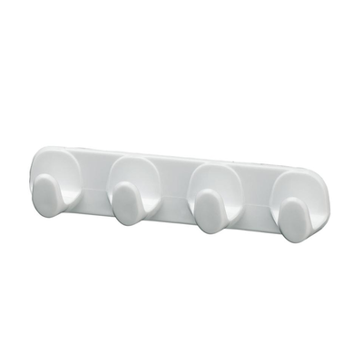 Self-adhesive quad wall hanger black