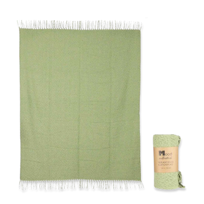 In the mood crixus throw recycled cotton light green l170xw130cm