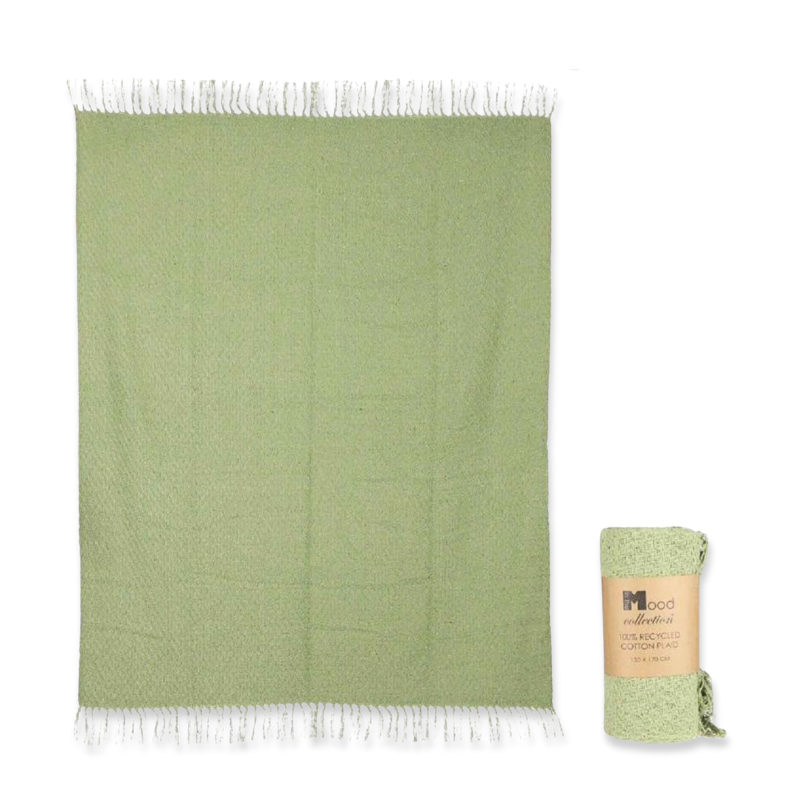 In the mood crixus throw recycled cotton light green l170xw130cm, , medium image number null