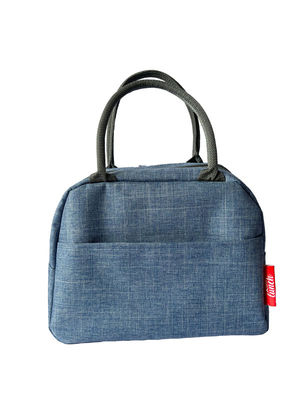 Tote lunch bag blue 25x10x20cm, , medium