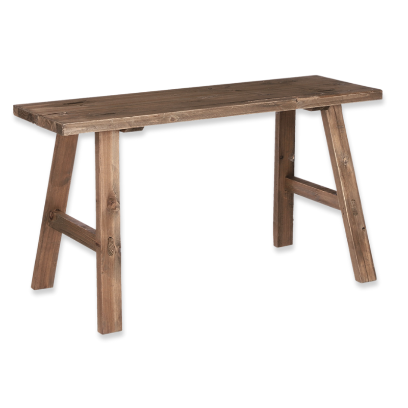 Mica bold wooden bench recycled wood l80xw36.5xh44cm, , medium image number null