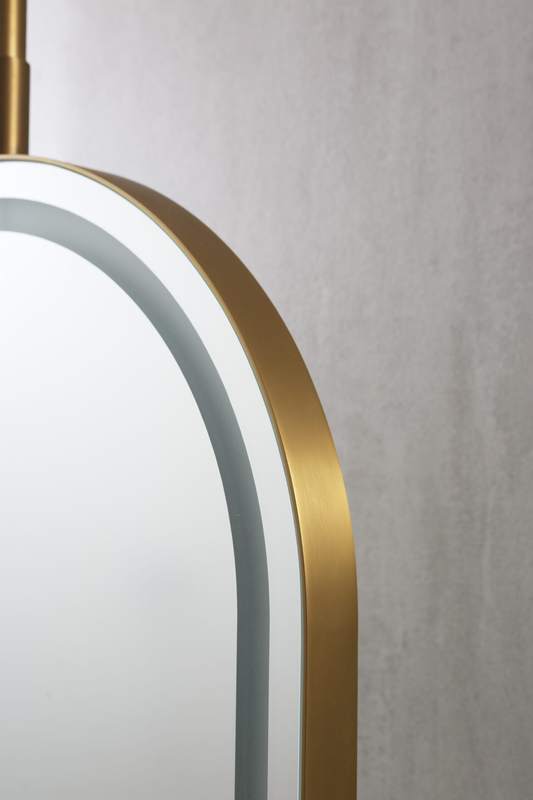 Product image: Led mirror with gold metal frame 50x150cm, , medium-null
