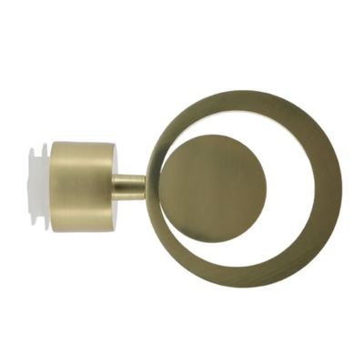 Mobois metallic decorative curtain rod plug circle d.28 mat gold, , medium