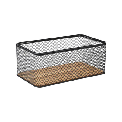Estia wired storage basket 30.5x16.5x12.5cm - black, , medium