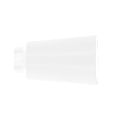 Mobois metallic decorative curtain rod cap d.28 white, White, medium