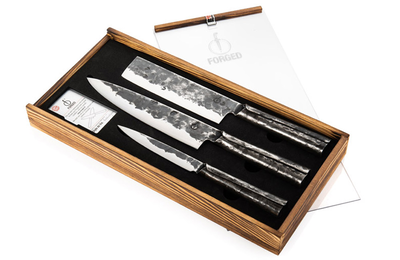 Forged brute 3pc knives set (chef's, vegetable, universal knife), , medium