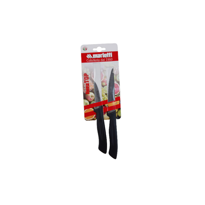 Marob linea knife for vegetables set 2pcs black handle, , medium