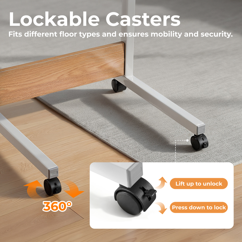 Lumivida computer tray desk mobile height adjustable 50x60cm fws10-3, , medium-null