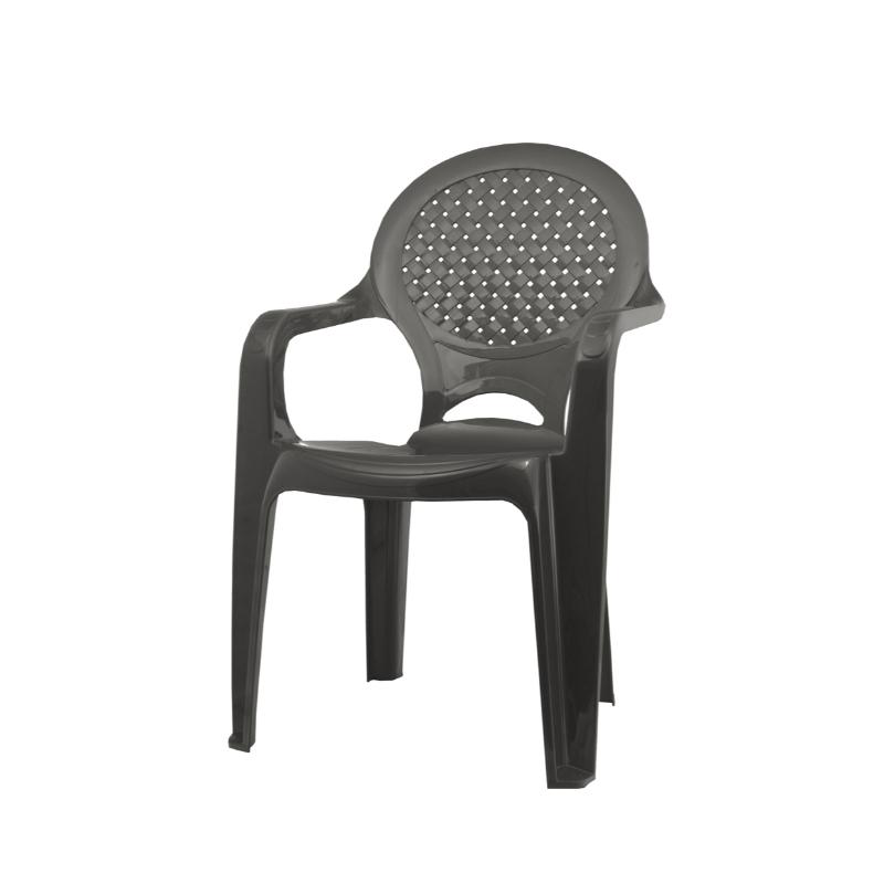 Kenzia πλαστικη καρεκλα - ανθρακι, , medium image number null