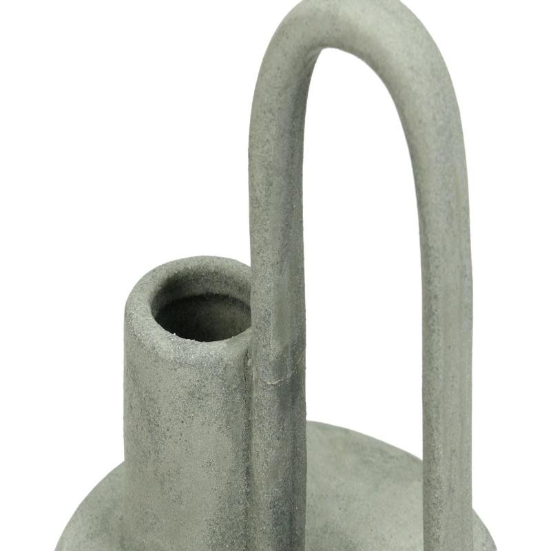 Candle holder fine earthenware ceramic 9x9x10.5cm - blue, , medium image number null