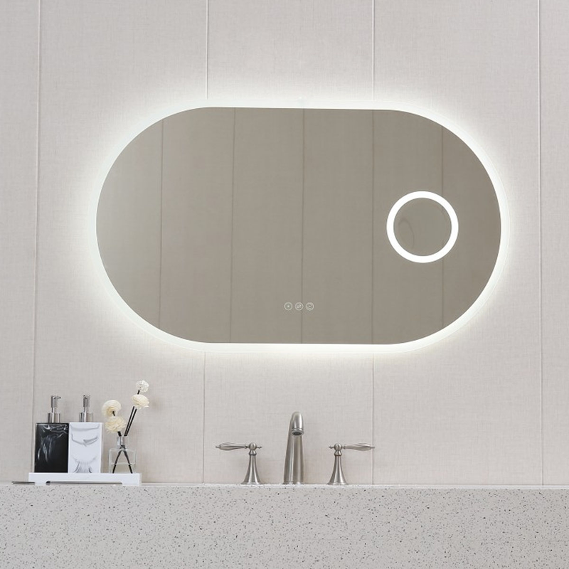 Inter ceramic bathroom mirror with lighting oval icl1812 100x60cm, , medium-null