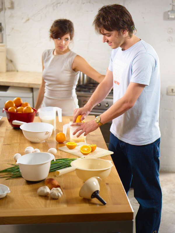 Curver colander with handle, , medium-null