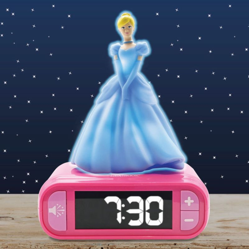 Lexibook princess digital clock with light and sound – lcd screen and melodies rl800dp, , medium-null