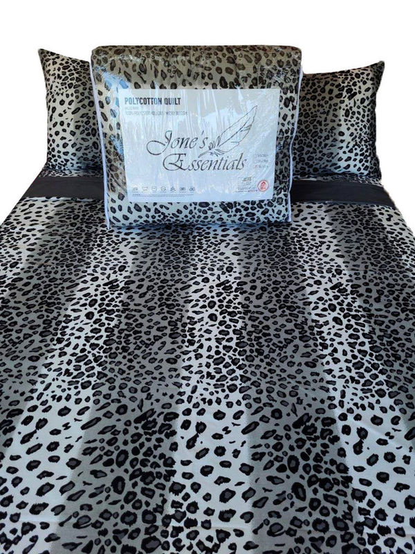 Jones essentials quilt cover 220x230cm leopard, , medium-null
