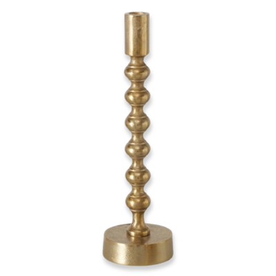Alum.gold candle holder klisko 31cm, Gold, medium