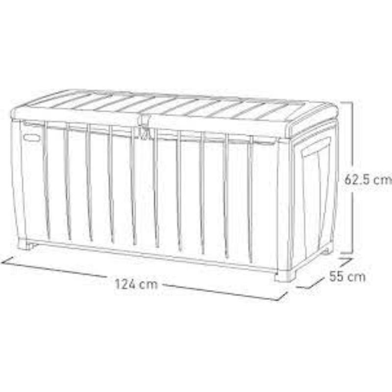 Keter novel storage box 340l - brown/beige, , medium-null