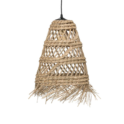 Atmosphera 'lahys' 1xe27 (max.40w) pendant light straw ip20 l280xd280xh480mm, , medium