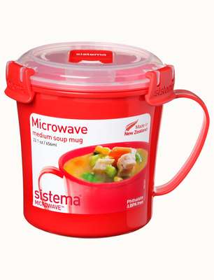 Sistema microwave soup & noodles mug 656ml 1107,  red, medium