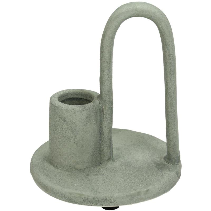 Candle holder fine earthenware ceramic 9x9x10.5cm - blue, , medium image number null