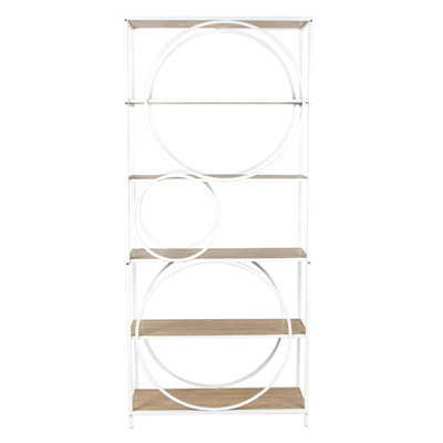 White metal and wood shelf