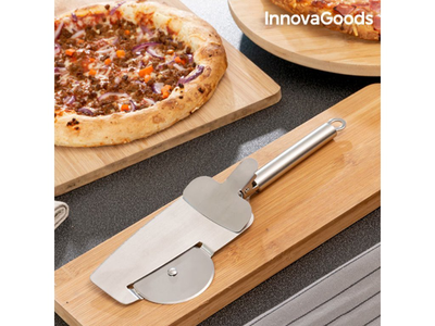 Κόφτης πίτσας 4 σε 1 nice slice – innovagoods, Silver, medium
