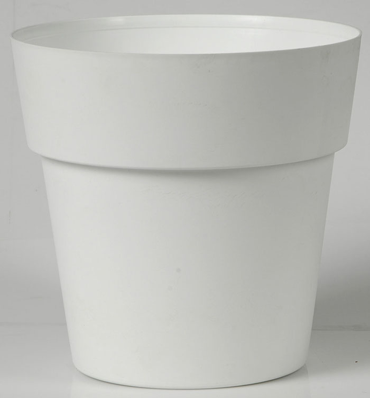 Product image: Viomes linea basic γλαστρα χωρις στεφανι 20x18.5cm 3.5ltr ασπρο, , medium-null