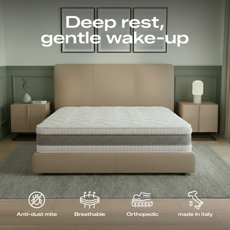 White stone orthopedic memory mattress h20 cm | zoned support | breathable 3d | hypoallergenic-null