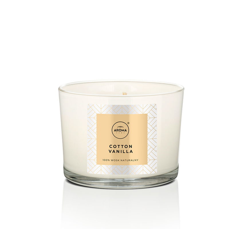 Aroma elegance candle cotton vanilla 115gr, , medium-null