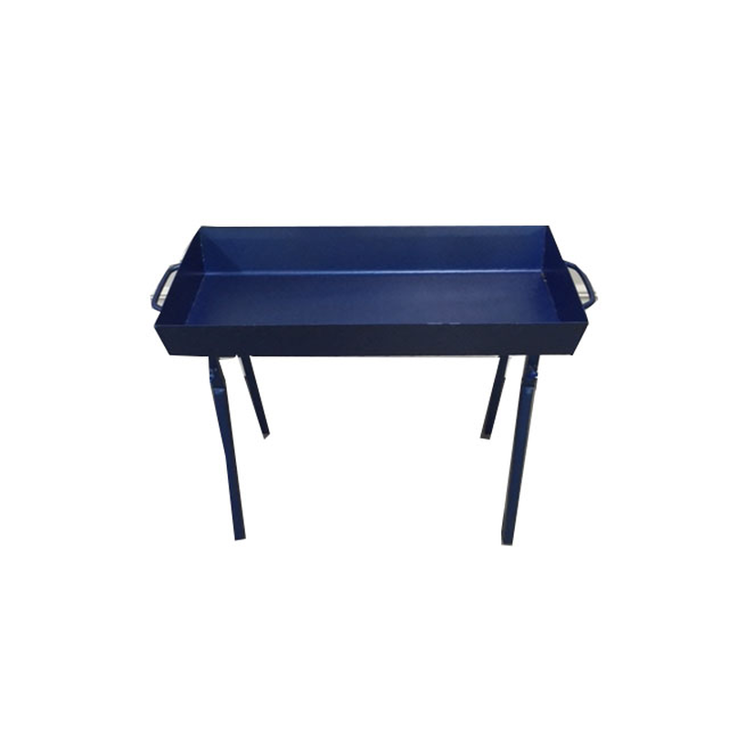 Charcoal bbq 70x32x60cm with legs metallic blue, , medium-null