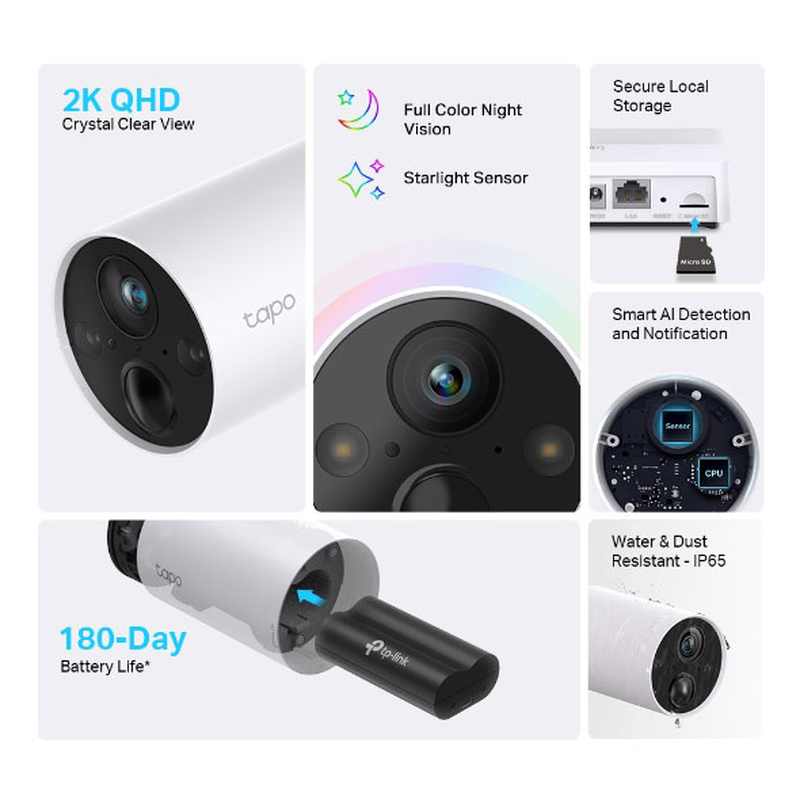 Tp-link tapo c420s2 smart outdoor wireless camera system 2pcs, , medium image number null