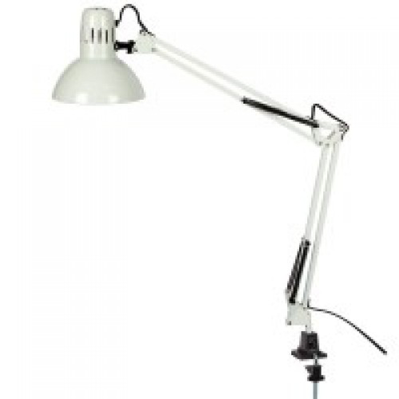 Product image: Superlights table lamp with clip 1x e27 750mm white, , medium-null