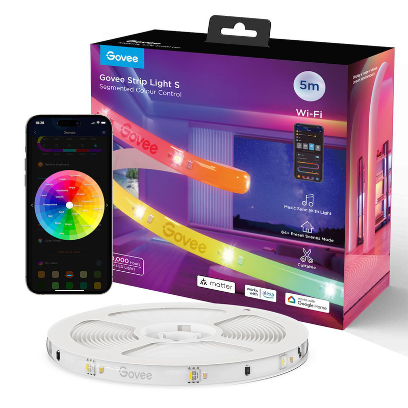 Govee led light strip rgbic smart Wi-Fi & bt w/protective coating 5m, , medium-null