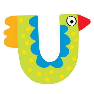 English letter u, , medium
