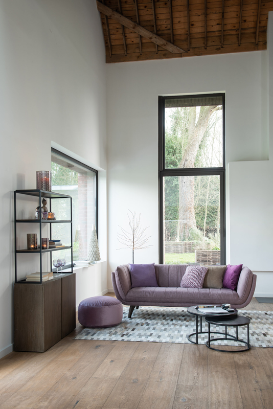 Cushion square velvet dark purple, , medium-null