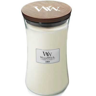 Woodwick large linen 610g, , medium