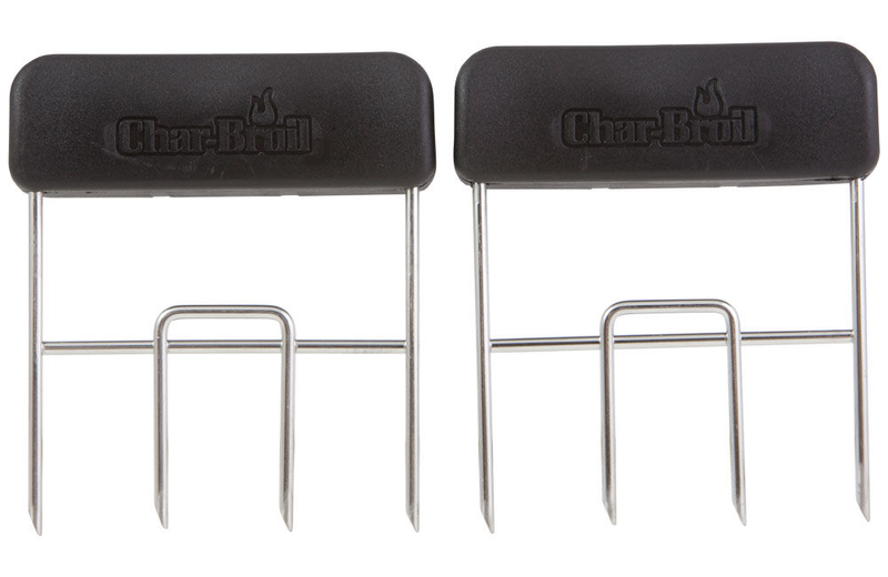 Char-broil pulled pork stainless steel forks, black / silver, 13 x 11.5 x 2.5 cm, , medium-null