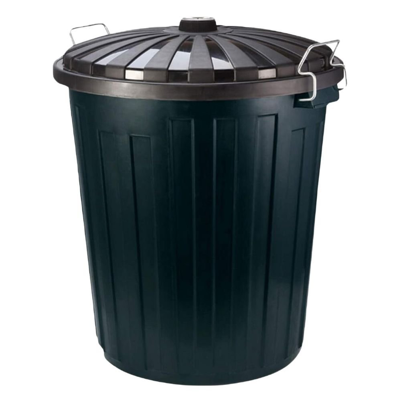 Product image: Κάδος απορριμμάτων πλαστικός μαύρος 73 λίτρα, , medium-null