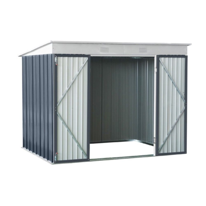 Isunor μεταλλική γαλβανιζέ αποθήκη κήπου 6x8ft, 4.4m², l183xw240xh180cm, , medium-null