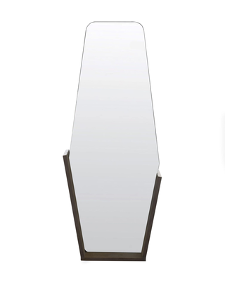 Abstract mirror / without frame / beige marble base, , medium