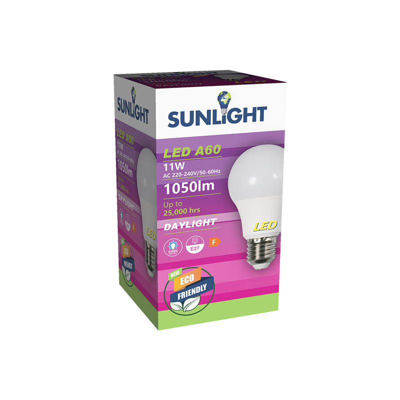 Sunlight led 11w a60 lamp e27 1050lm 6500k frosted, , medium-null
