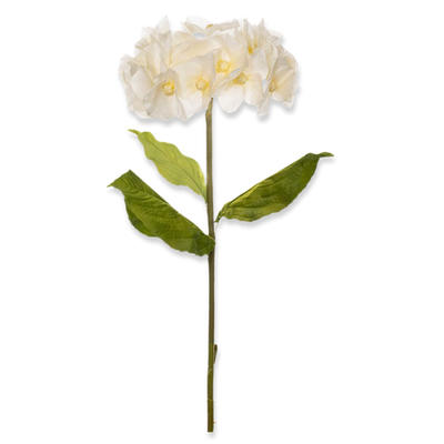 Giant artificial cream hydrangea stem 110cm