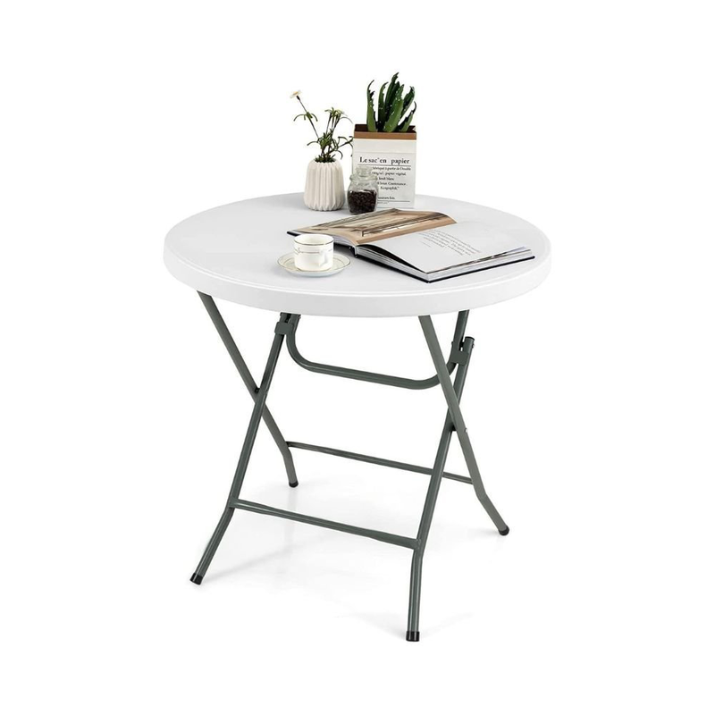 Product image: Στρογγυλό πτυσσόμενο τραπέζι με διάμετρο 80cm από ανοξείδωτο χάλυβα, , medium-null