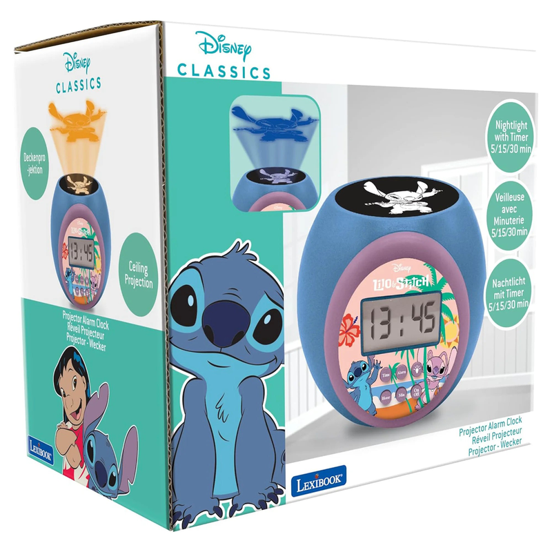 Product image: Disney stitch projector alarm clock, , medium-null