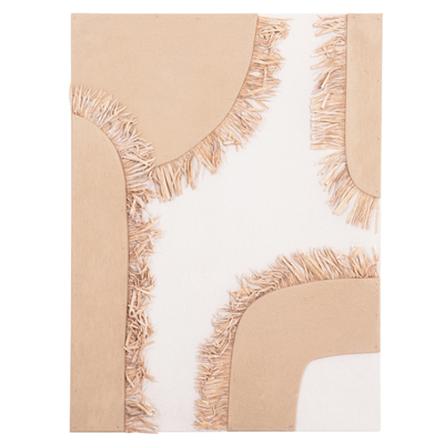 Rectangular mdf board in off-white-brown color-beige fringe 60x4.5(thickness)x80hcm, , medium