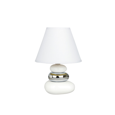 Salem table lamp e14 40w h25cm white/silver, White/silver, medium