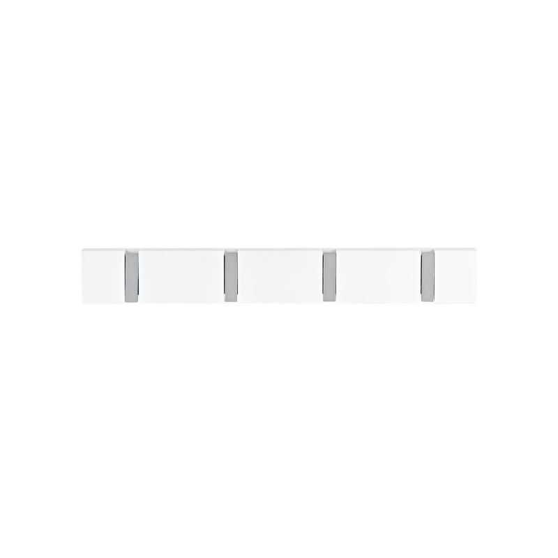 Estia foldable wooden wall hanger 4 hooks - white, , medium image number null