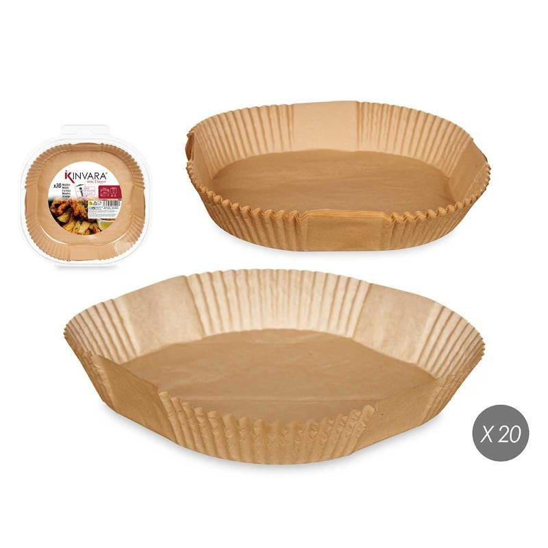 Product image: Kinvara χαρτινες φορμες στρογγυλες για Airfryer 20tmx, , medium-null