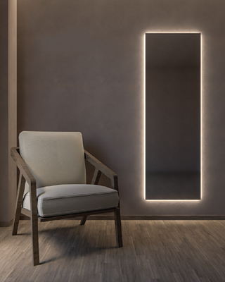 Square floor mirror