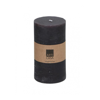 Rustic candle grey 13cm, , medium