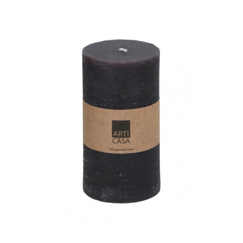 Rustic candle grey 13cm, , medium-null